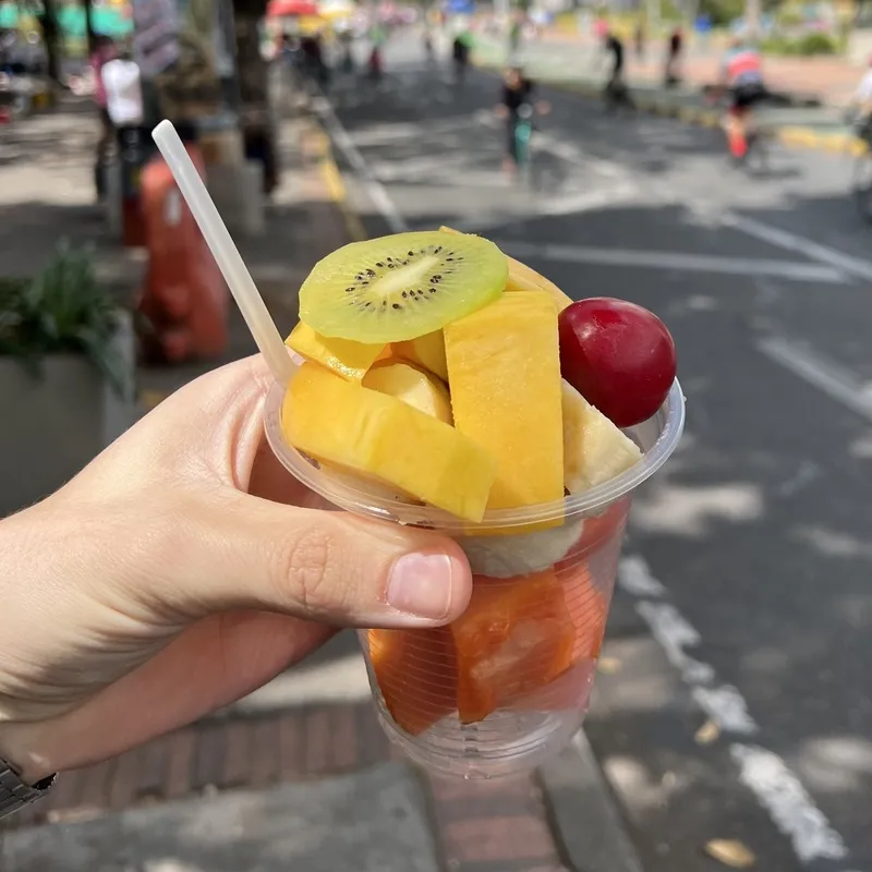 cup of freshly choped fruit